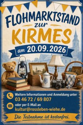 Flohmarkt Stand zur Roßlebener Kirmes (am Sonntag)